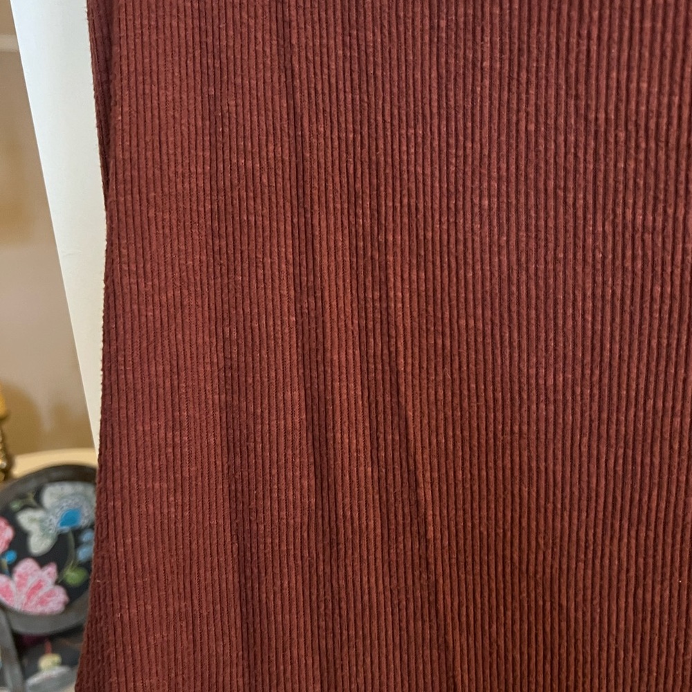 Loft Brown Off-shoulder Ribbed Dress - Picture 3 of 5